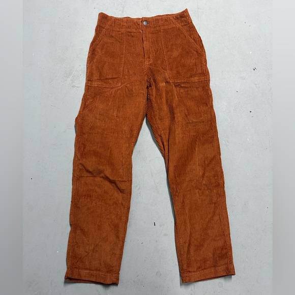 Pact Pants - NWT Pact Corduroy Straight Leg Pants Chino Orange Large Organic Cotton